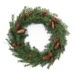 Pine Wreath 26"D Plastic