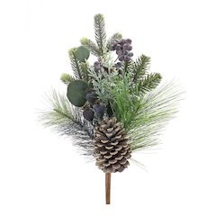 Pine/Berry/Eucalyptus Pick (Set of 2) 18"H Polyester/PVC