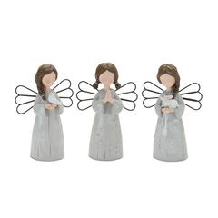 Angel (Set of 3) 6"H Resin