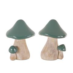 Mushroom (Set of 2) 4.25"L x 6.25"H Resin