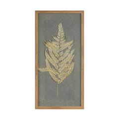 Framed Fern (Set of 2) 14"L x 27.5"H Wood/Paper