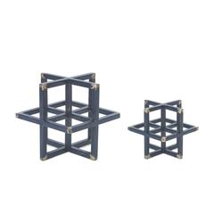 Tabletop Décor (Set of 2) 4"SQ, 6"SQ Iron