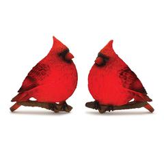LED Cardinal Wall Accent (Set of 2) 9.5"L x 11"H Resin 3 AAA Batteries