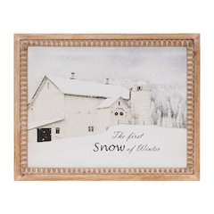 First Snow Framed Print 18"L x 14"H Wood/MDF