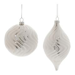 Ornament (Set of 6) 4"D, 6"H Glass
