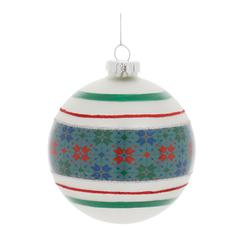 Ball Ornament (Set of 6) 4"D Glass