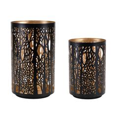 Candle Holder (Set of 2) 4.25"D x 6"H, 5"D x 8"H Iron