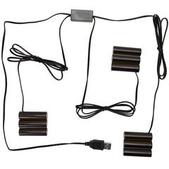 Battery Replacement 3 to 1 (3 x AA, Set of 2) 18"L Lead Wire, 38"L Lead Wire