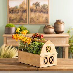 Barn Trug 15"L x 3.25"W x 10"H Wood/MDF