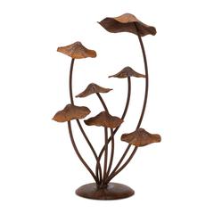 Mushroom Décor 17"H Iron
