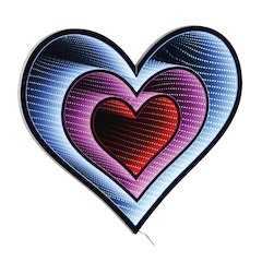 Triple Hanging Heart Infinity Light 23.55"H UL Plug