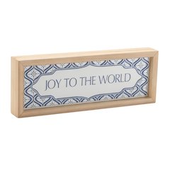 Framed Joy to the World Sign 12"L