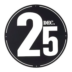 Cut Metal December 25th Plaque 24"D