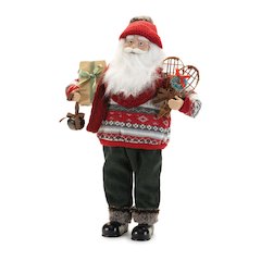 Ski Santa Character with Snow Shoes 12.5"H