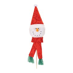 Plush Snowman Head Pick (Set of 6)
