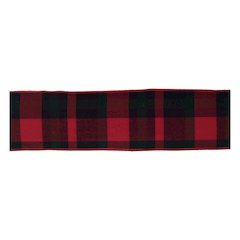 Red and Black Plaid Wired Ribbon (Set of 2)
