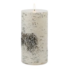 FIA Wick Birch Design Pillar Candle (Set of 2)