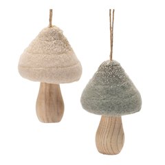 Felt Fabric Mushroom Ornament (Set of 12)