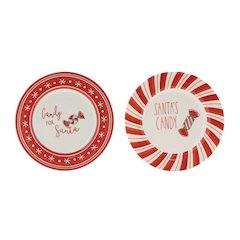 Ceramic Santa Candy Plate (Set of 4)
