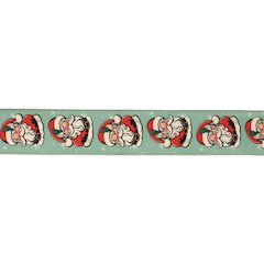 Nostalgic Santa Print Wired Ribbon (Set of 2)