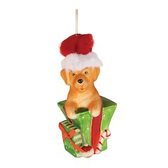 Puppy in Package Ornament (Set of 6)