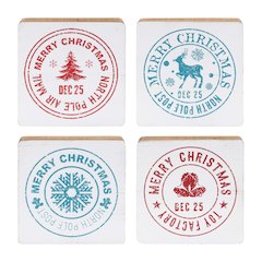 Postal Christmas Stamp (Set of 4)