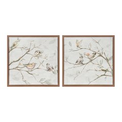 Framed Birds on Branches Canvas Art (Set of 2)