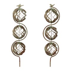 Bird and Butterfly w/Triple Orb Stake (Set of 4)