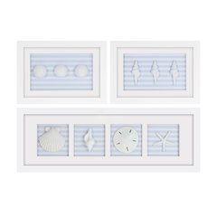 Framed Beach Wall Plaque (Set of 3)