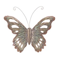 Distressed Metal Butterfly Wall Hanging (Set of 2)