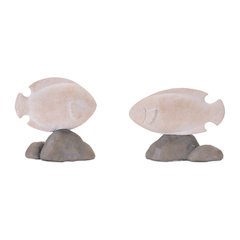 Fish on Rock Decor (Set of 4)