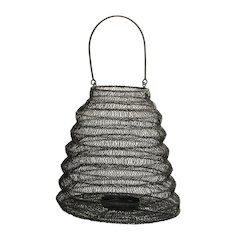 Hanging Mesh Iron Candle Lantern 11"H