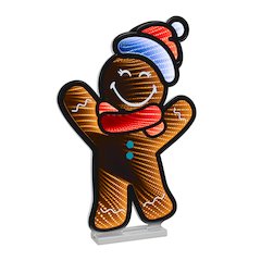 SmileyWorld(R) Gingerbread Man Ekkolight 24"H Acrylic UL Plug