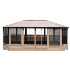 Florence Solarium with Metal Roof 12'x18' Sand