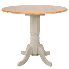 42" Round Extendable Drop Leaf Counter Height Pub Table