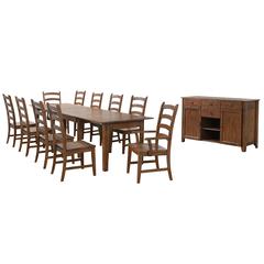 Simply Brook 12 Piece 134" Rectangular Extendable Table Dining Set