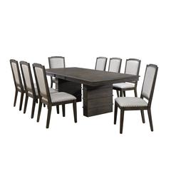 Cali 9 Piece 96" Rectangular Extendable Dining Table Set