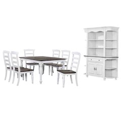 French Chic 60"-78"-96" Wide Extendable Dining Table