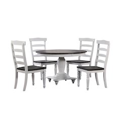 48" Round Adjustable 30”H or 36” Counter Height Pedestal Dining Table Set