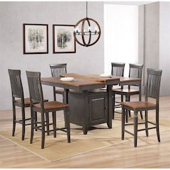 5 Piece Counter Height Extendable 42-54" Pub Dining Room Kitchen Bistro Table