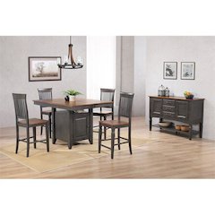 5 PC Counter Height Extendable 42-54" Pub Dining Table Set