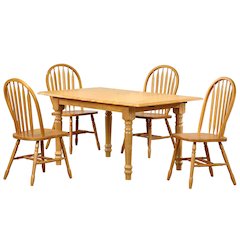 Selections 5 PC 48"-60" Rectangular Extendable Dining Set