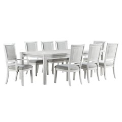 9PC 60-78-96" Rectangular Expandable Dining Table Set