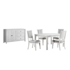 6PC 60”-78”-96" Rectangular Expandable Dining Table Set