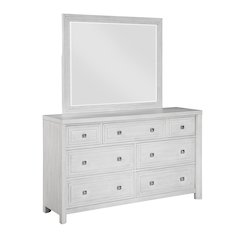 Dover 7 Drawer Bedroom Dresser & Mirror Combo Set, 68" Wide Chest Storage