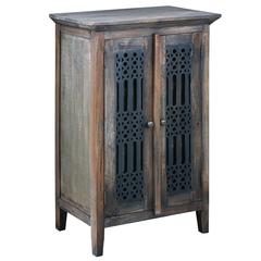 Cottage Solid Wood Deco Carved Hall Cabinet