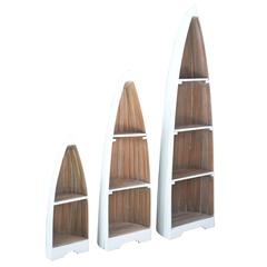Cottage 3 Piece Boat Shaped Freestanding Shelves