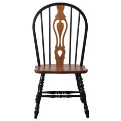 Black Cherry Selections Keyhole Windsor Dining Side Chairs