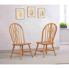 Oak Selections Keyhole Windsor Dining Side Chairs