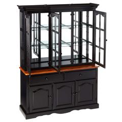 Selections 53"W China Cabinet w Glass Doors Mirrored Back